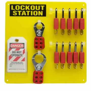 Brady 10-Lock Board Kit with 10 Padlocks, Hasps and Tags
