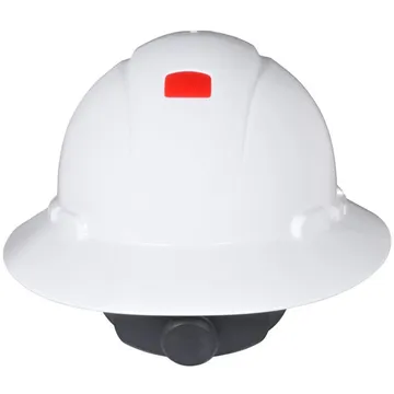 3M™ Full Brim Hard Hat , White 4-Point Ratchet Suspension, with Uvicator - H-801R-UV