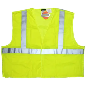 FRC Safety vest, Class 2 Mesh, 2 Pockets, Limited Flammability, Yellow, CL2MLPFR