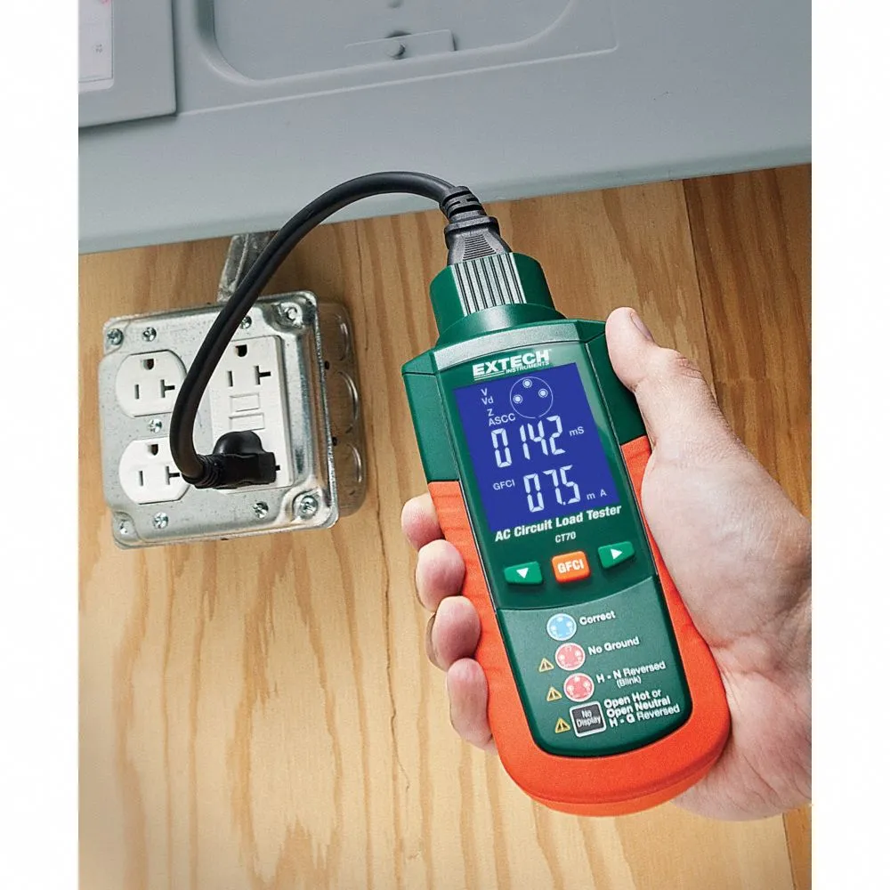 Extech CT80 AC Circuit Load Tester In Original Box GFCI & AFCI - View #5