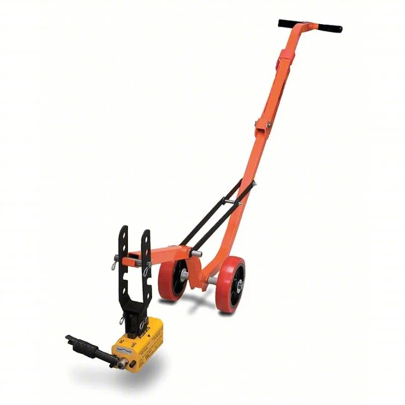 ALLEGRO Manhole Cover 9401-25 Magnetic Lid Lifter, Steel Dolly and Magnet Lifting Weights: Flat items - 660 lbs. (299 kg), Round items - 330 lbs. (149 kg)