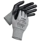 Gloves, Safety, Cut Protection, Palm And Fingertips Coated, Color Back & Gray - Uvex - 60938
