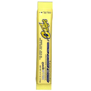 Sqwincher Zero Qwik Stik Powder, 20 oz., Lemonade, 500/Case - 060103-LA