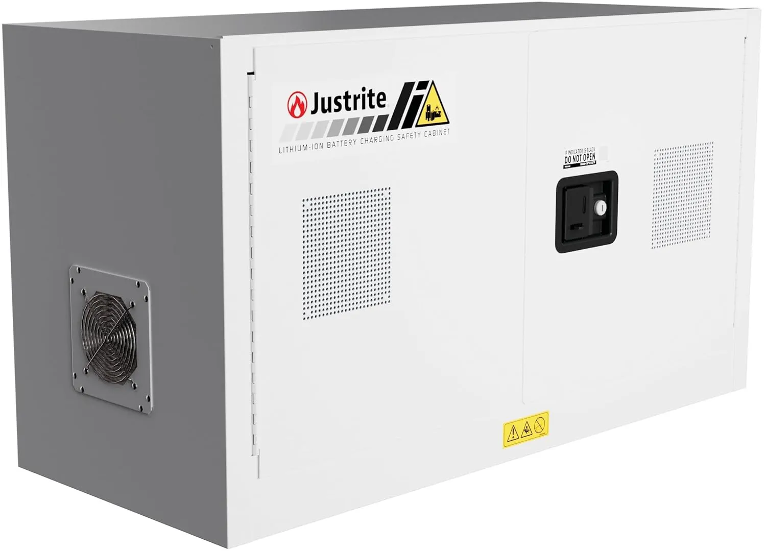 Justrite Lithium-Ion Battery Charging Cabinet, 4kWh TECR, 2 Doors, Manual Close, Gray - 231703