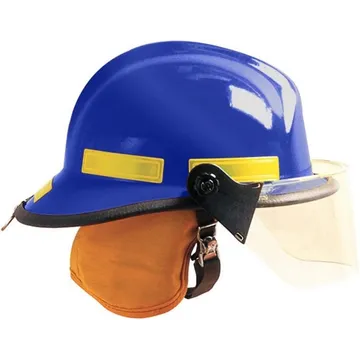 MSA Fire Helmet 660C Metro with Defender, Blue - 660CR-BL