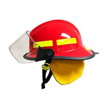 MSA Fire Helmet 660C Metro, Red, 4" Face Shield - 660CR-R
