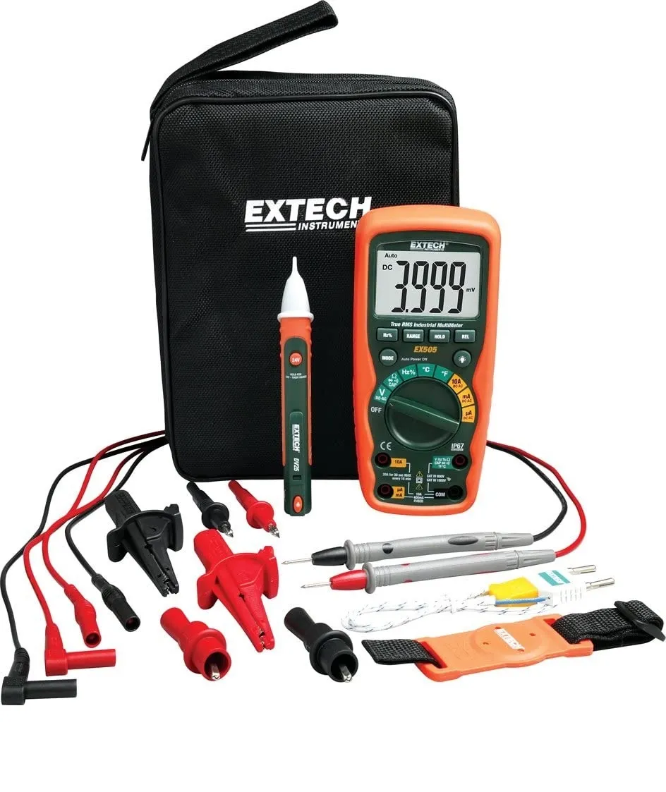 EXTECH Heavy Duty Industrial Multimeter Kit - EX505-K