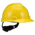 MSA V -Gard® Polyethylene Cap Cap Hat مع تعليق 4 نقاط راتشيت - أصفر
