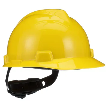 MSA V -Gard® Polyethylene Cap Cap Hat مع تعليق 4 نقاط راتشيت - أصفر