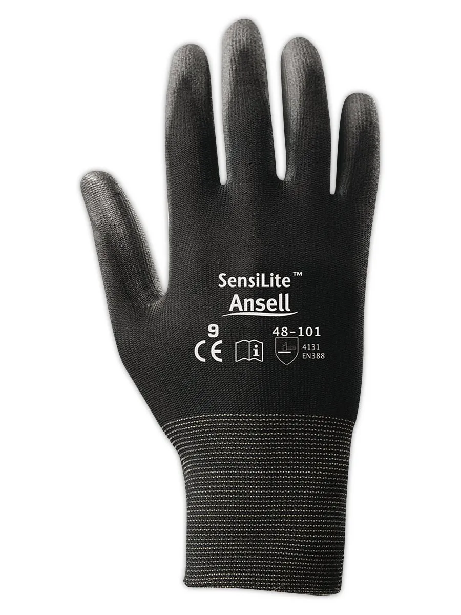 Gants De Travail Ansell HyFlex 48-101 - 12 Paires Taille L, Enduction PU
