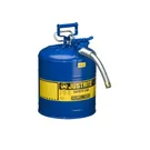 Type II AccuFlow™ Steel Safety Can, 5 Gallon, 1" Metal Hose-Blue