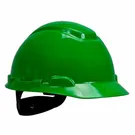 قبعة صلبة 3M™ مع Uvicator H-704R-UV، أخضر، نظام تعليق بسقاطة 4 نقاط