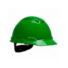 3M™ Hard Hat, 4-Point Ratchet Suspension, Green - H-704R
