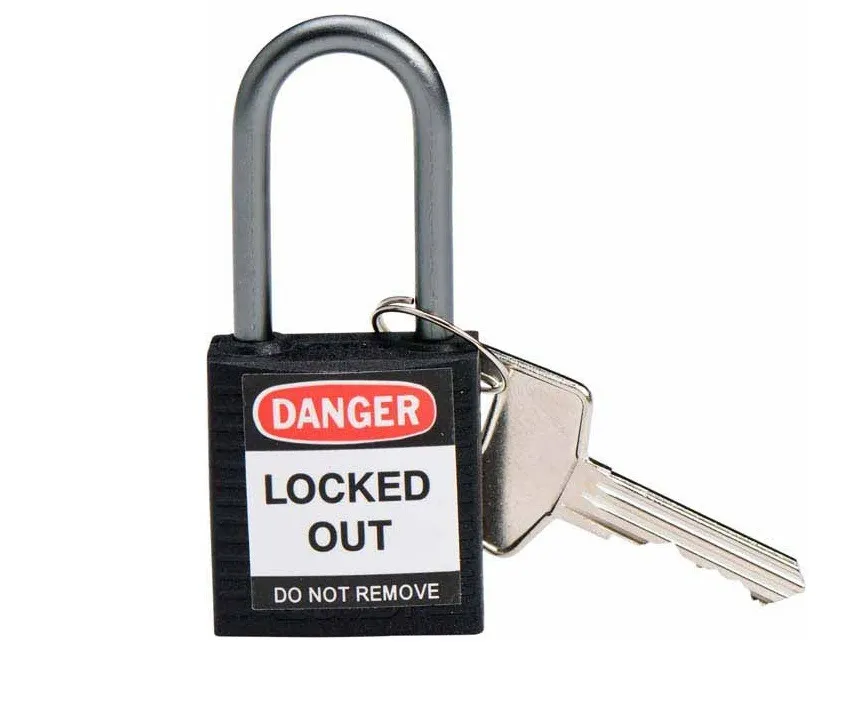 Brady® Compact Safety Padlock, 38 mm, Black - 814125