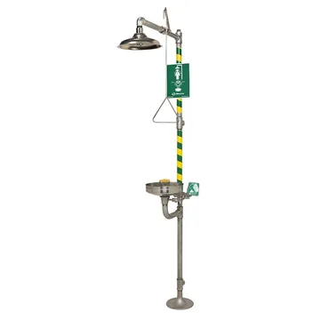 HAWS Safety Shower with Eye Wash Unit, Corrosion-Resistant - 8330