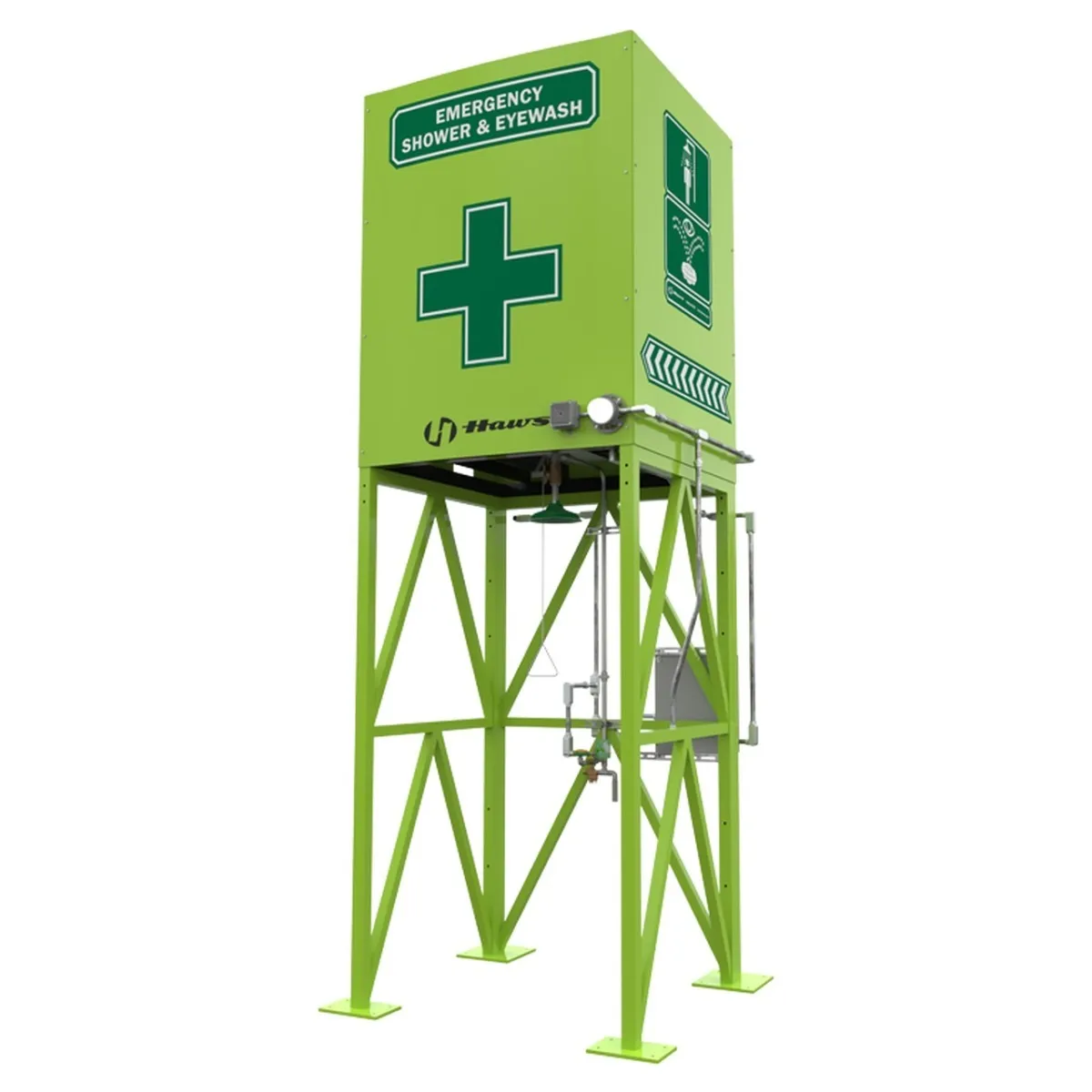 HAWS ePOD™ Indoor Gravity Fed Emergency Shower - 8770 