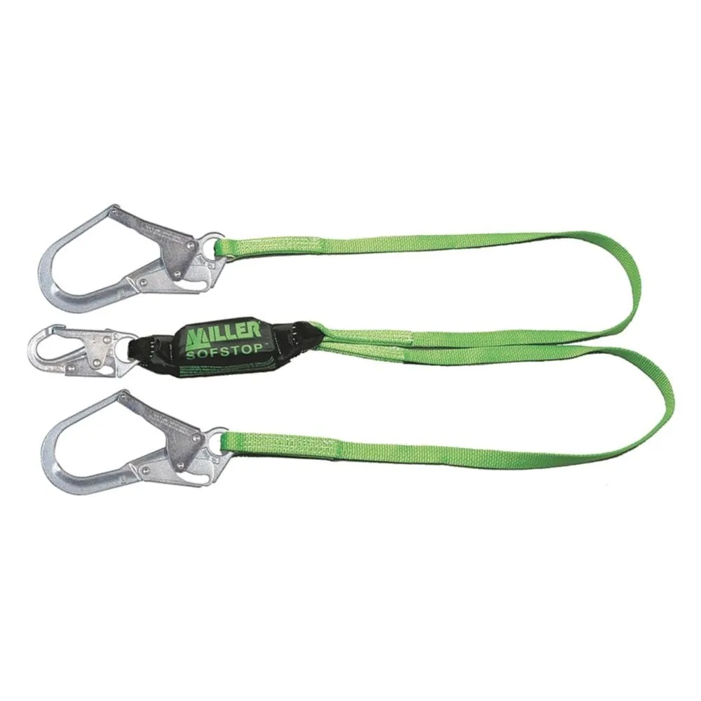 Honeywell Miller Miller Shock-Cornbing Lanyard ، 310 LB WT سعة ، حزمة الصدمات ، 6 أقدام كحد أقصى. عمل LG ، HOAK SNAP Steel - 8798TR -Z7/6FTGN