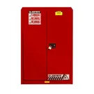 Justrite Sure-Grip® EX Flammable Safety Cabinet, 45 Gallon, 2 Manual-Close Doors, Red- 894501