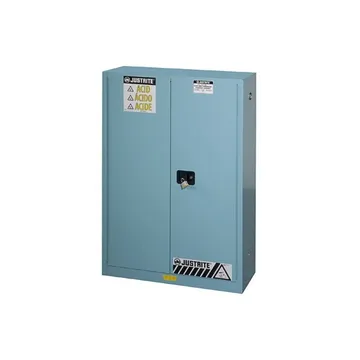 Sure-Grip® EX Corrosives/Acid Steel Safety Cabinet, 45 Gallon, 2 Manual Close Doors, Blue