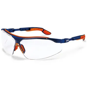 UVEX Clear Lens Safety Spectacles, Frame Color Blue, Orange - 9160-065