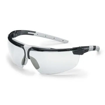 UVEX Safety Glasses, Black/Light Grey Frame, Clear Lens - 9190-280