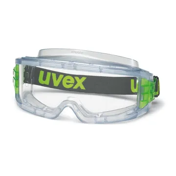 نظارات UVEX Ultravision واسعة الرؤية، عدسة شفافة من الأسيتات، إطار رمادي شفاف - 9301-714