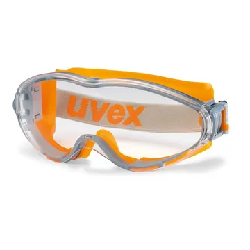 UVEX Safety Goggles, PC Clear/UV 2-1.2, Anti Fog, Scratch Proof  - 9302245