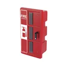 ENCON 1337002 Fire Extinguisher Wall Cabinet with Windows in Door Thermoformed ABS Red