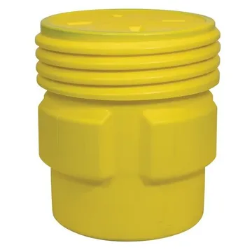EAGLE 65 Gallon Screw-On Lid for Overpack Plastic Drum Barrels, Yellow - 1661