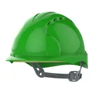 JSP EVO®2 Safety Helmet, Slip Ratchet, Vented, Green - AJF030-050-300