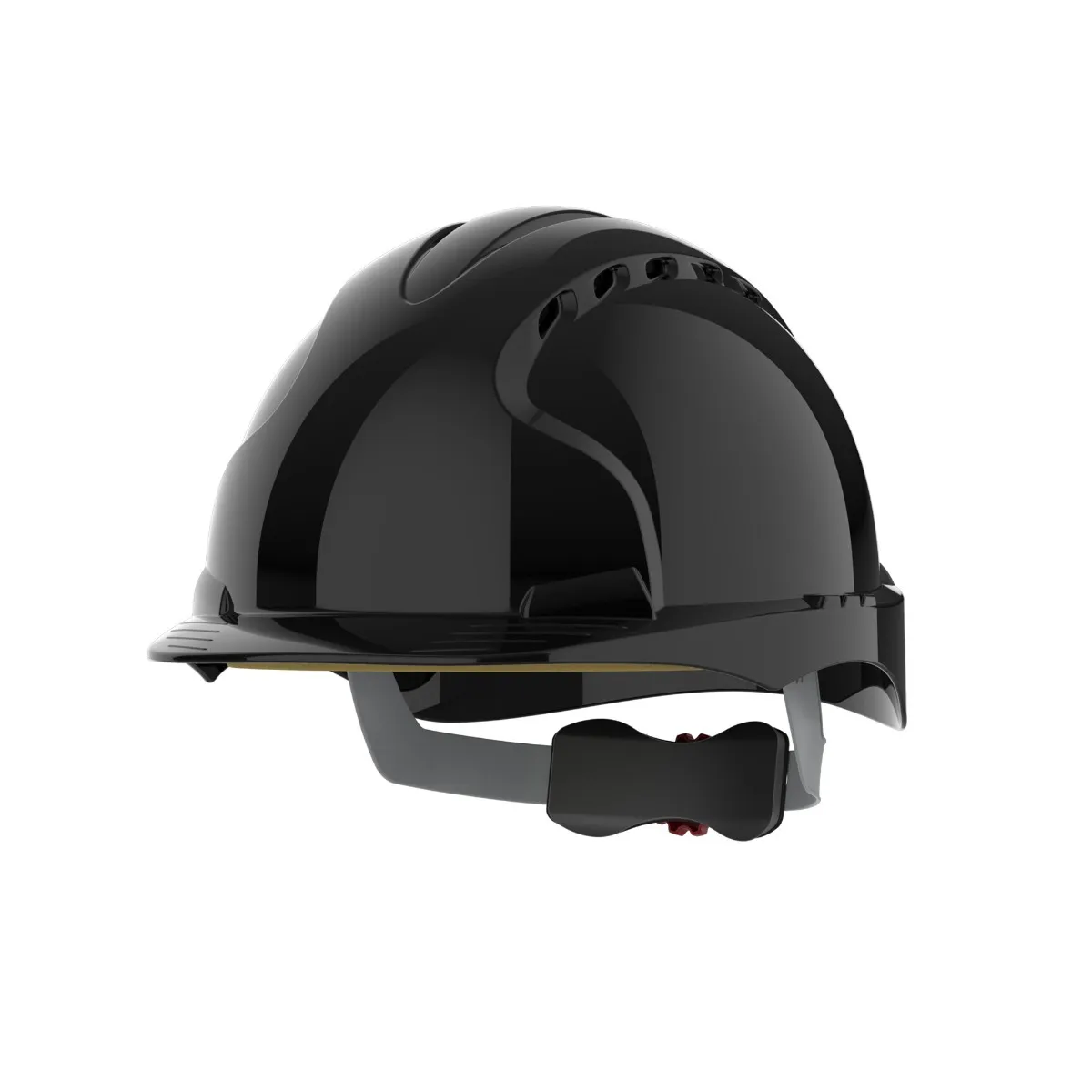 JSP EVO®3 Safety Helmet, Wheel Ratchet, Vented, Black AJF170-001-100