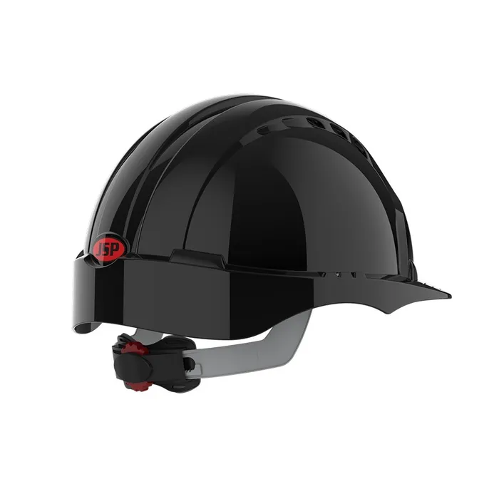 JSP EVO®3 Safety Helmet, Wheel Ratchet, Vented, Black AJF170-001-100