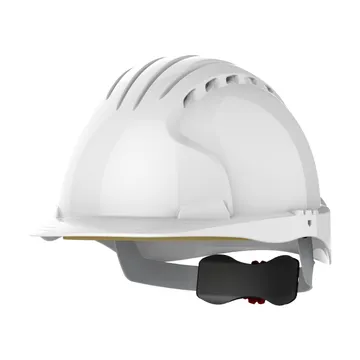 JSP EVO®5 Olympus® قبعة صلبة للمعايير العالمية، سقاطة العجلات، فتحات تهوية، بيضاء 