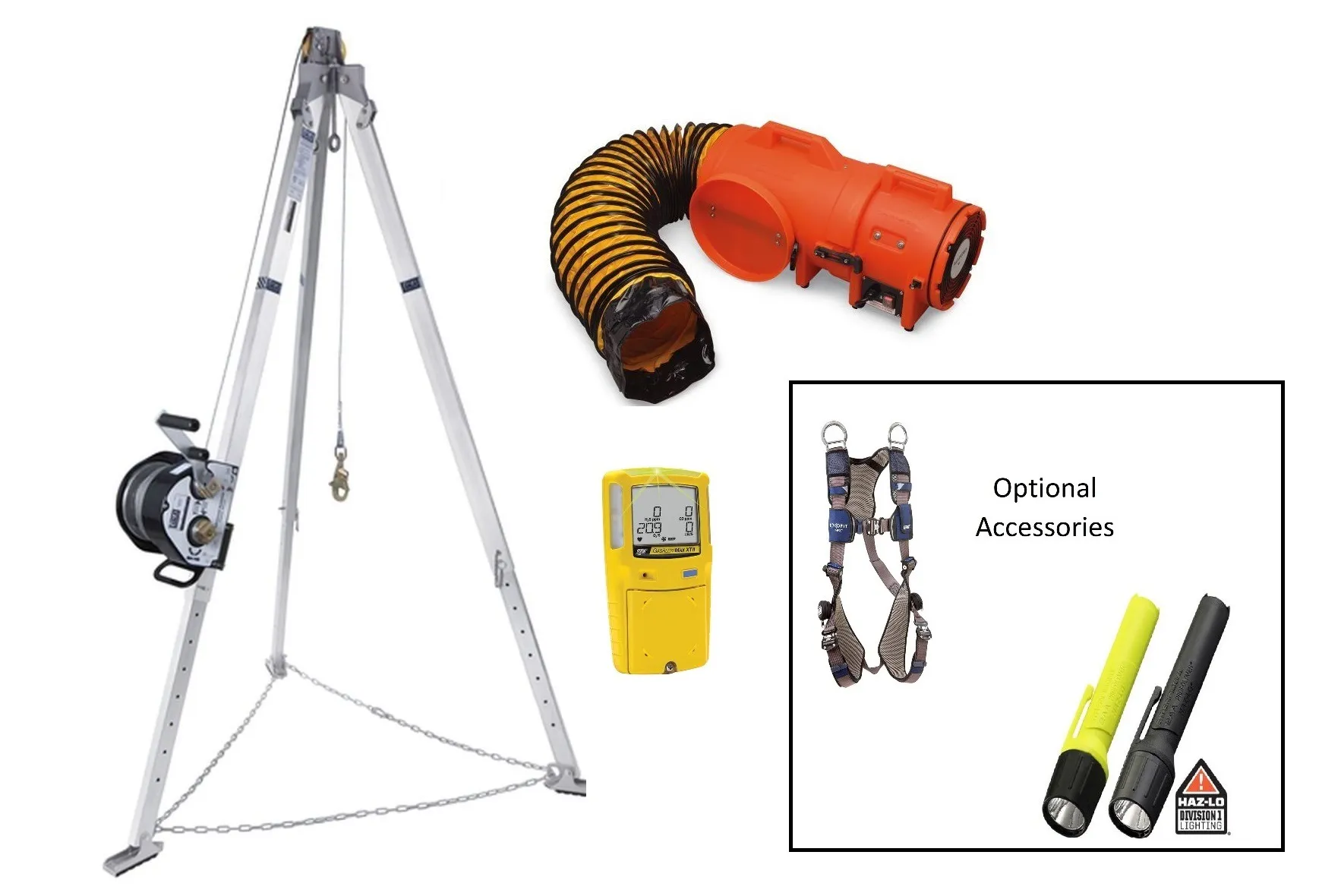 All-in-One Confined Space Rescue Kit, meeting ANSI & OSHA Standards