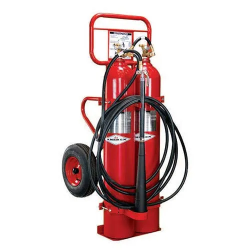 Amerex 100lb CO2 fire extinguisher with 16in wheels SKU 334