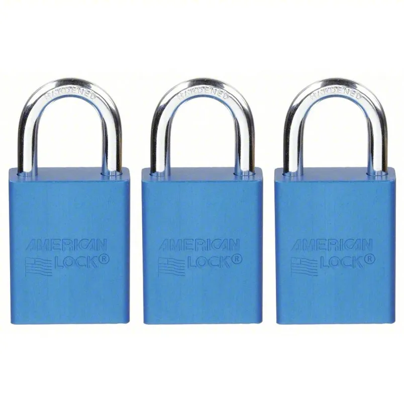 AMERICAN LOCK Lockout Padlock, Keyed Alike, Blue - 6MCL4