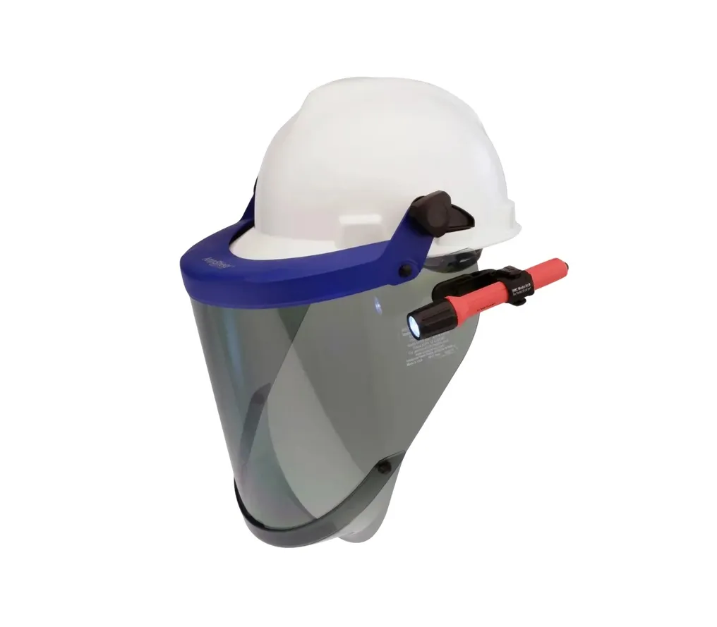 
Paulson HT™ Arc Flash Face Shield Gray Visor with Helmet, Rated 12 cal/cm². Class 2, With flashlight, KIT


