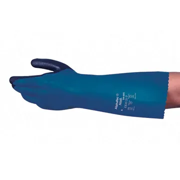 ANSELL ALPHATEC® 04-005 Long-Cuffed PVC Nitrile Chemical Resistance Gloves, Blue