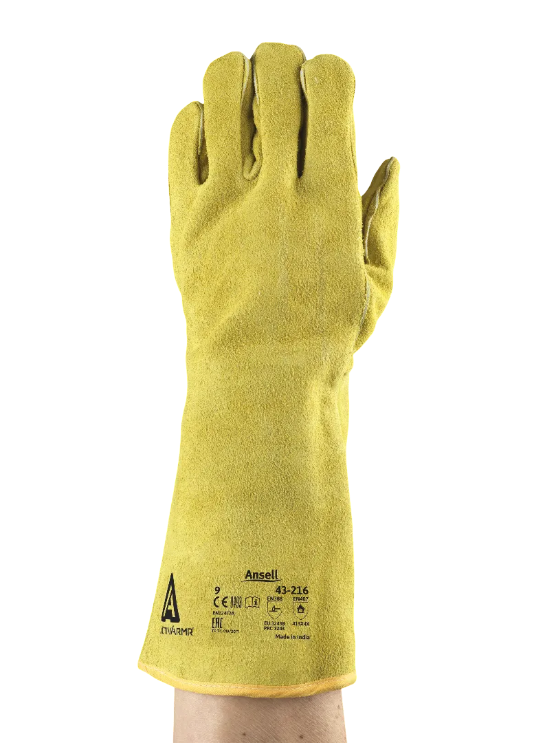 Ansell ActivArmr 43-216 heat resistant industrial welding gloves with reinforced protection