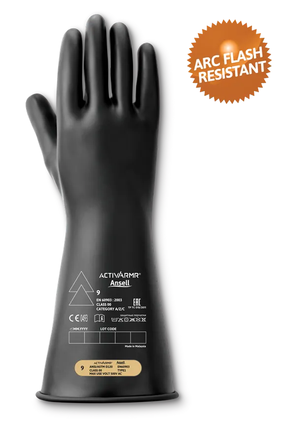 Ansell ActivArmr Electrical Insulating Gloves Class 00 RIG0014B