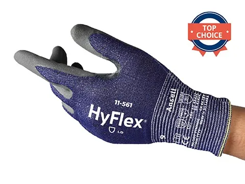 Ansell HyFlex 11-561 lightweight cut resistant gloves for precision work and hand protection
