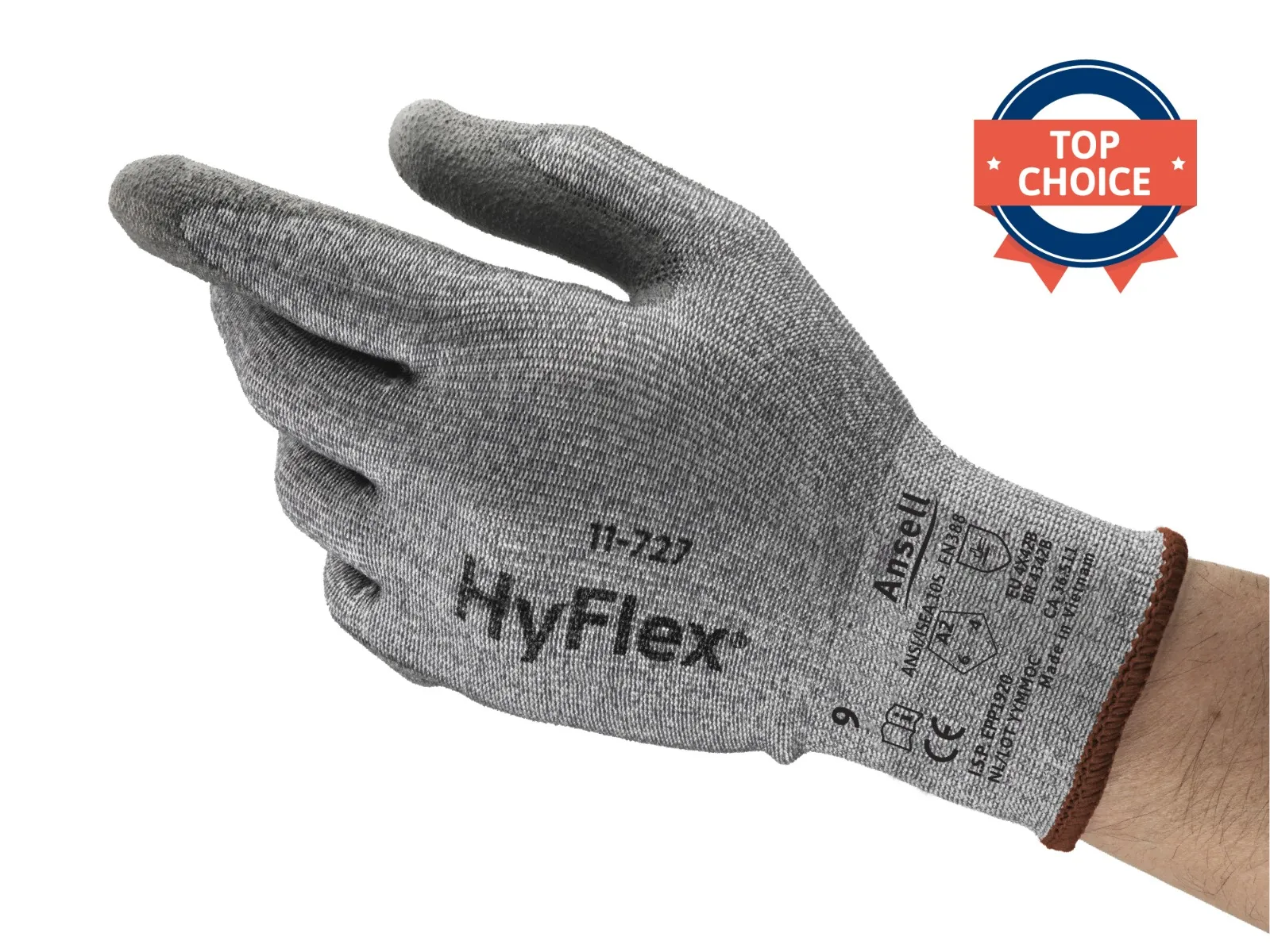 Ansell HyFlex® 11-727: Ultralight Cut & Abrasion Resistant Industrial Gloves