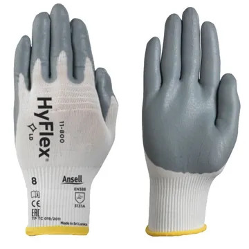 Albix HyFlex 11-800 Foam Nitlrile Palm Colam Codes Knit Pallaves