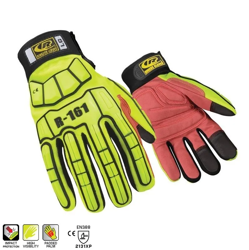 Ansell RINGERS® R161 Impact Gloves – Touchscreen Compatible Synthetic Leather Work Gloves