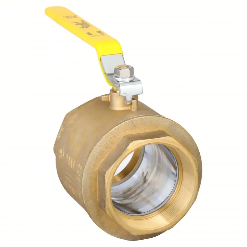 APOLLO Manual Two-Way Ball Valve 1CKD9 - 4 in, Brass, Straight, FNPT x FNPT, 400 psi Max. Pressure