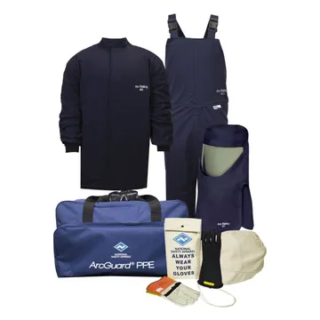 40 CAL ARCGUARD COMPLIANCE ARC FLASH KIT WITH SHORT COAT & BIB OVERALL With Gloves