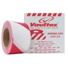 Vaultex Red & White Warning Tape (70 mm X 250 m) - AYA-WTAPE