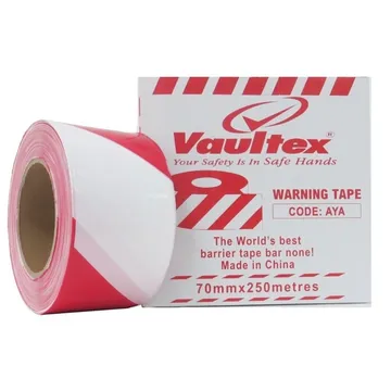 Vaultex Red & White Warning Tape (70 mm X 250 m) - AYA-WTAPE