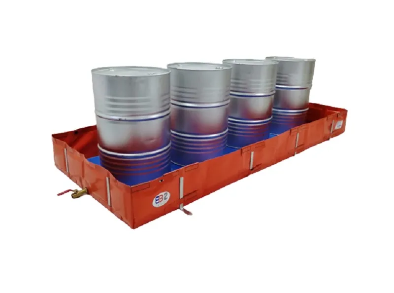 B2Flex Heavy Duty 1,100 Litre Fold Down Side, Drive in Out Containment for IBC, 1.25 m x 3.05 m x 30 cm - B2FHD303