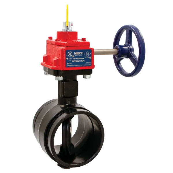 200MM Butterfly Valve w/ Supervisory Switch, Grooved, 350 PSI, Ductile